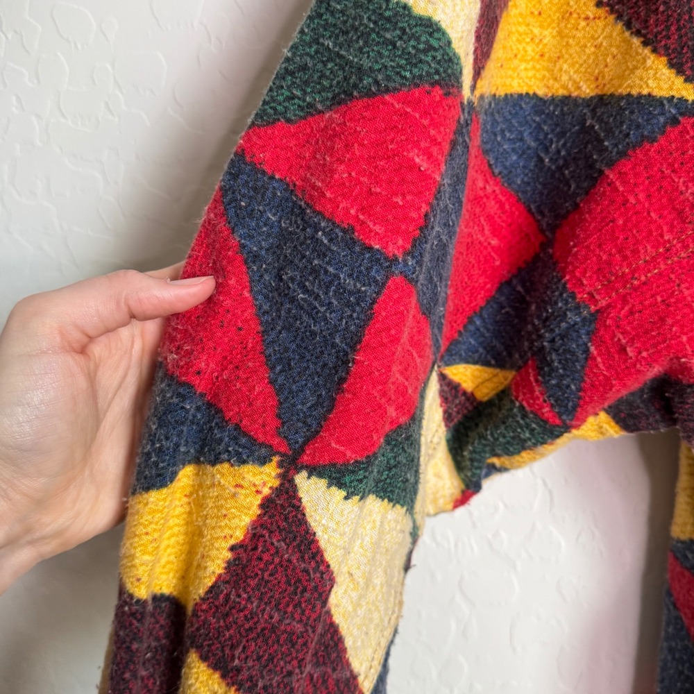 BDG Urban Outfitters Geometric Patchwork Woven Cotton Button Down Shacket XS - Picture 7 of 10